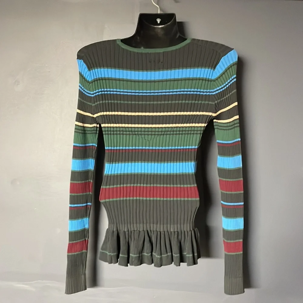 Striped Ribbed Knit Top - Picture 4 of 8